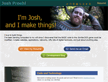 Tablet Screenshot of joshproehl.com